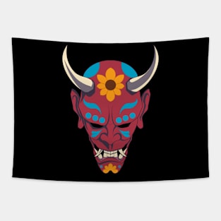 Hannya Mask / Sugar Skull Tapestry