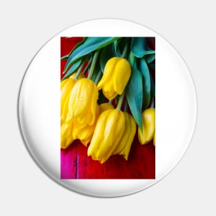 Yellow Tulips Still Life Pin