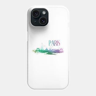 Paris Watercolor Skyline Phone Case