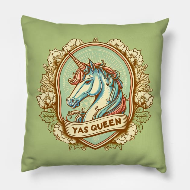 Yas Queen Unicorn Pillow by dmac