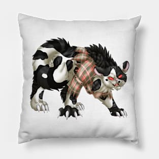 WereCat: Black Bicolor Tabby Pillow