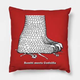 Bambi Meets Godzilla Pillow