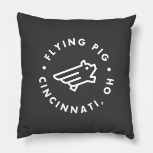 Flying Pig Minimal Emblem Pillow