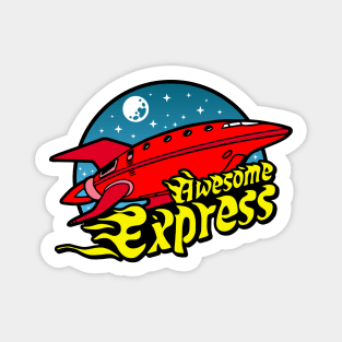 Space ship mascot awesome Magnet