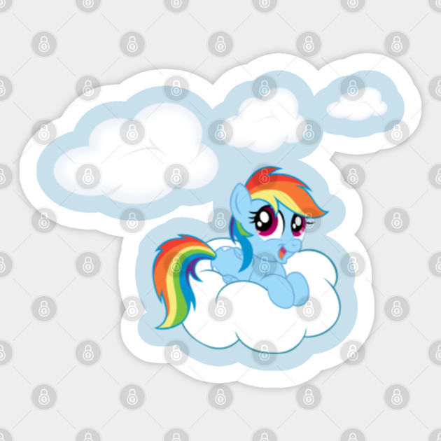 Rainbow Little Pony Fly Little Pony Sticker Teepublic