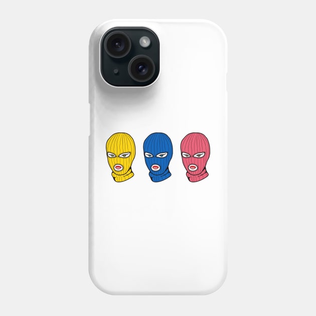 girl power / riot simbol girl ski mask (all colors) Phone Case by Slion