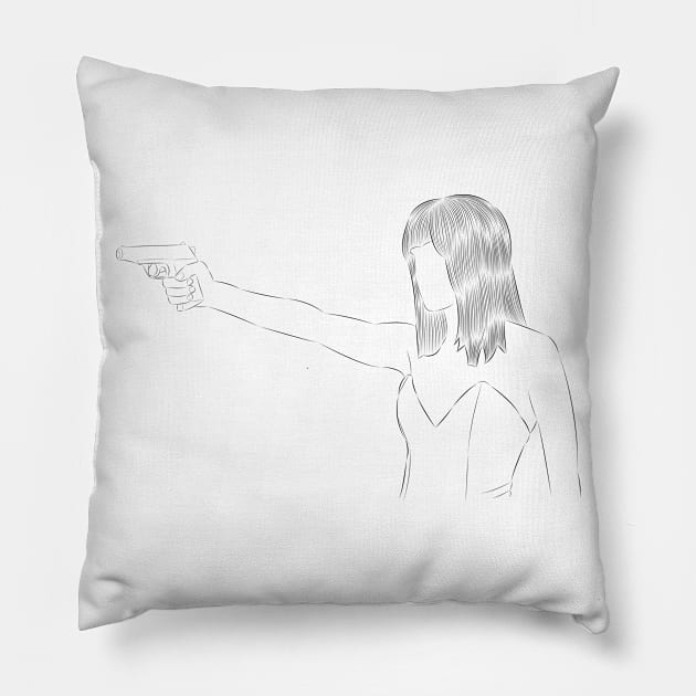 Maca Ferreiro - Vis A Vis Pillow by LiLian-Kaff