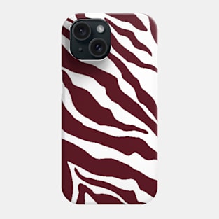 Seamless Burgundy Zebra Pattern Phone Case