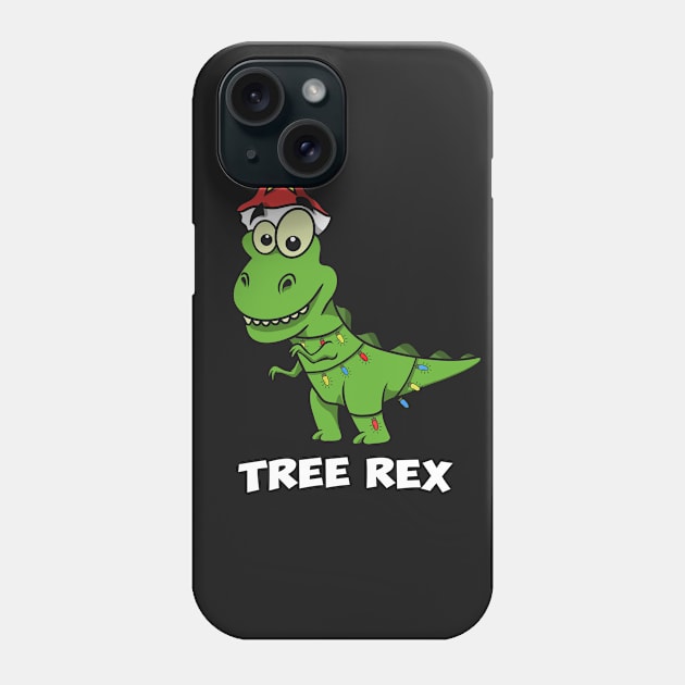 Tree Rex Funny T-Rex Christmas Phone Case by Gavinstees