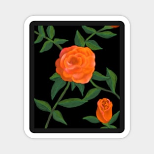 Peach roses Magnet