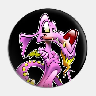 Smart Pink Dragon Pin