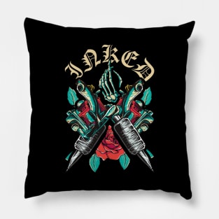 Inked Aesthetic Tattooed Tattoo Lovers & Artists Pillow