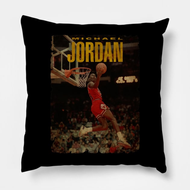 Dunk Michael Jordan Vintage Pillow by Milu Milu