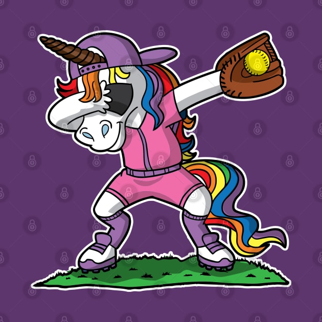 Softball Unicorn Sports Pink Uniform by E