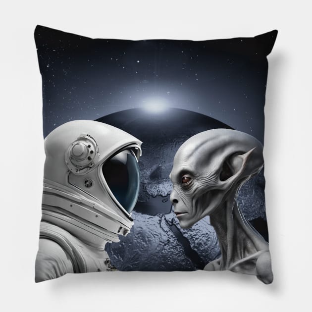 Close encounters. Alien Abduction. Paranormal Pillow by Ideas Design