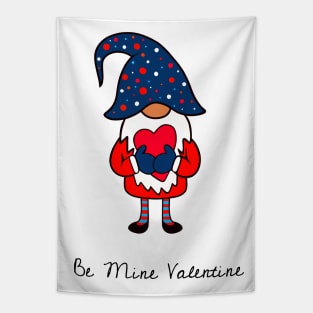 BE Mine Happy Valentines Day Gnome Tapestry