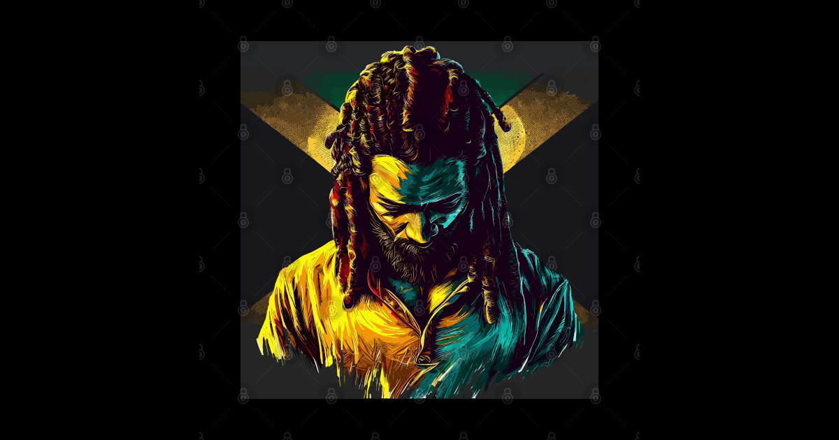 Rasta Jamaica man - Rastaman - Sticker | TeePublic