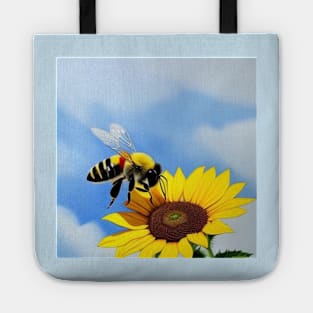 Bee On A Sunflower Tote