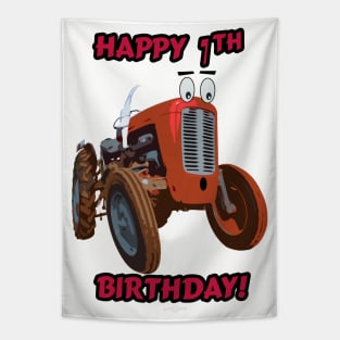 Happy 7th Birthday tractor design Tapestry