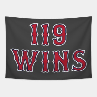 119 Wins Vintage Boston Baseball Tapestry