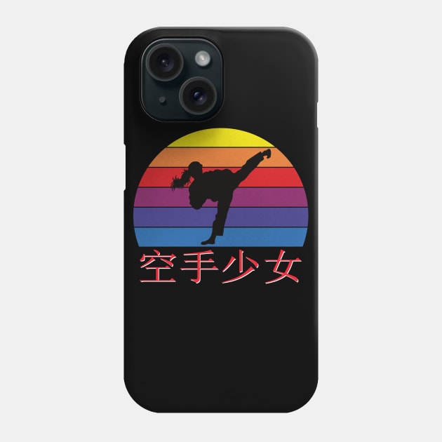 Karate girl martial arts kick gift Shotokan Phone Case by auviba-design