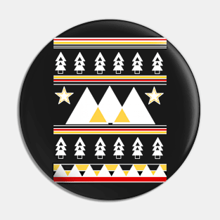 Wanderlust Christmas Pattern Pin