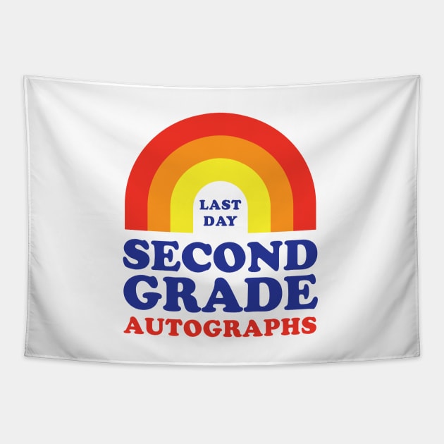 Last Day of School Autograph Second Grade Signing Rainbow Tapestry by PodDesignShop