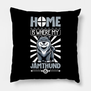 Home is with my Swedish Elkhound Pillow