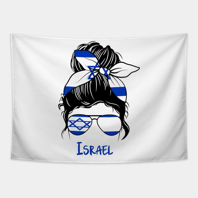 Israel girl, Israel Flag, Israel gift heritage,  Kazakhstani girlfriend, Tapestry by JayD World