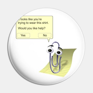 Clippy Wants to Help You Wear this Shirt Pin