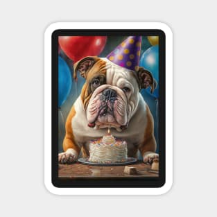 English Bulldog Birthday Card #1 Magnet