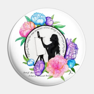 Floral Artist Quote Pin