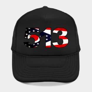 CINCINNATI OHIO 513 AREA CODE FLAG GRUNGE MIDDLETOWN OXFORD HAMILTON Hat