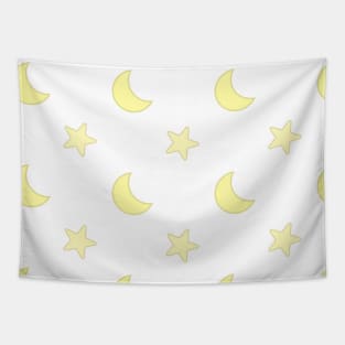 Moon and Star Pattern Tapestry