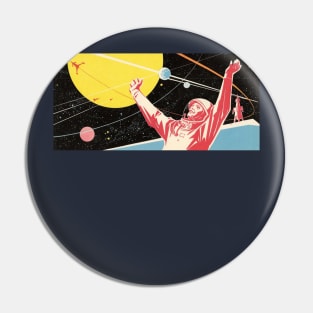 Retro 60s Space Age illustration Pin