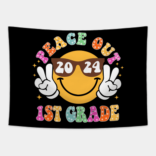 Peace Out School, Last Day of School, End of School 1st Grade Tapestry