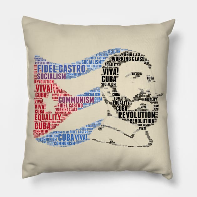 Fidel Castro Pillow by bumblethebee