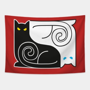 Yinyang Cats Tapestry