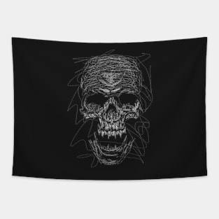 Skull Scribble Tapestry