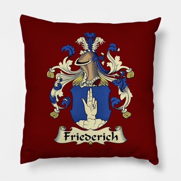 Friederich Family Crest Pillow by D_AUGUST_ART_53