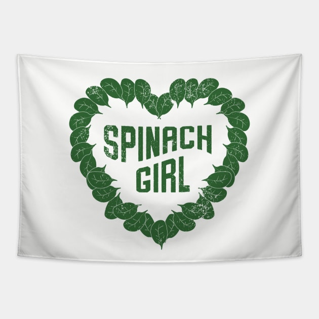 Spinach Girl Heart Of Green Tapestry by atomguy