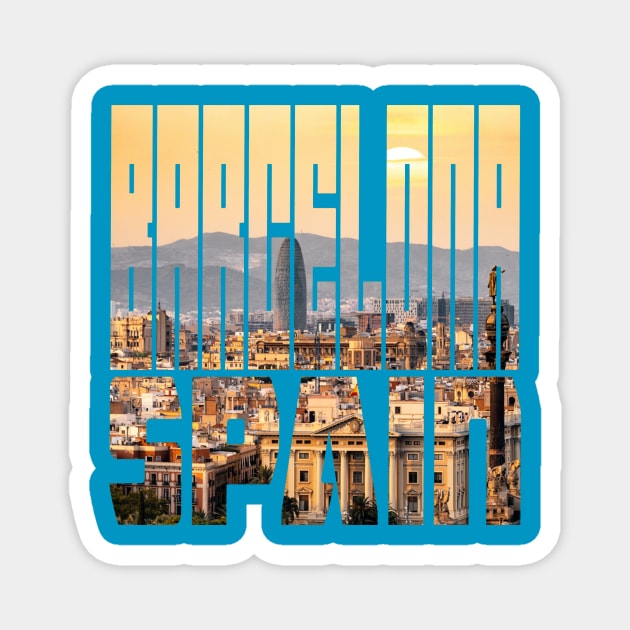 Barcelona Magnet by AndrewKennethArt