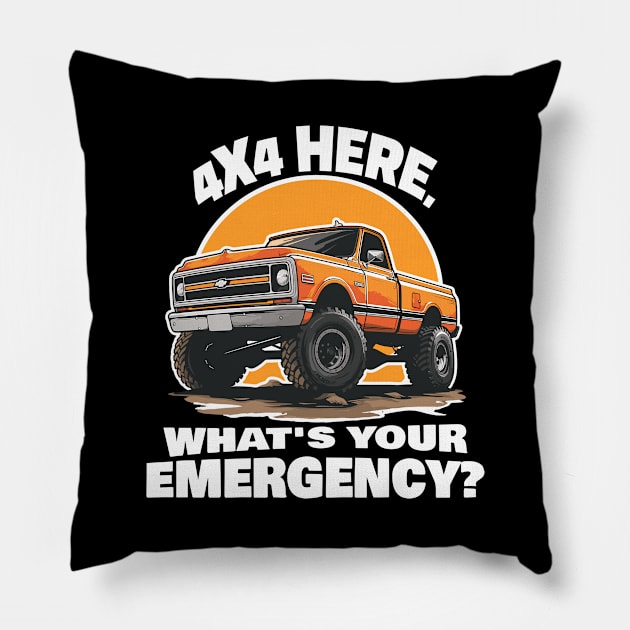 4x4, what's your emergency? Pillow by mksjr