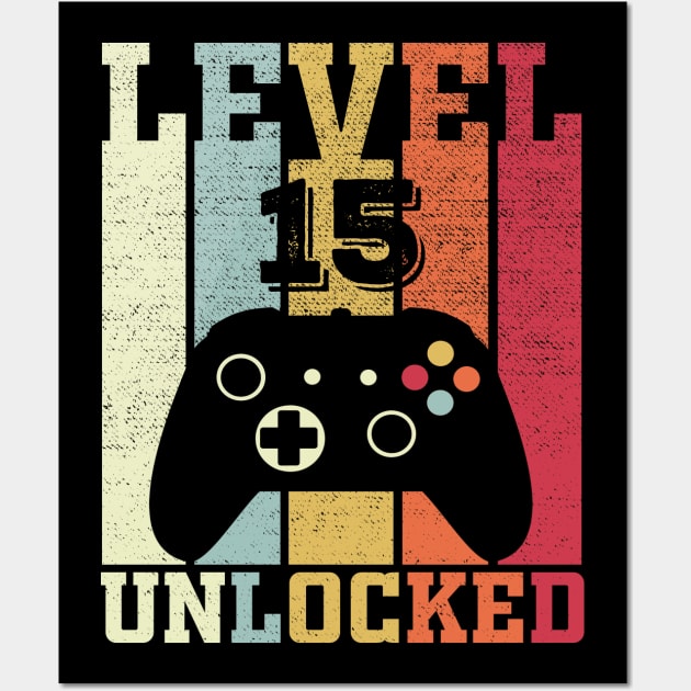 Level 15 Unlocked Birhday Gift Tshirt Celebrate 15th Wedding Level 15 Unlocked Birhday Gift Tshirt Celebrate 15th Wedding