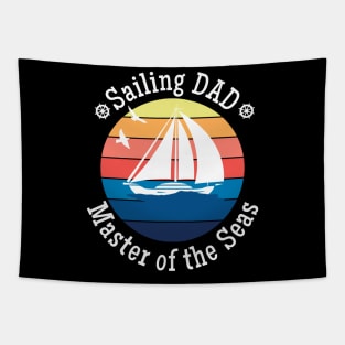 Captain Dad Master of the Seas Sailboat Tapestry