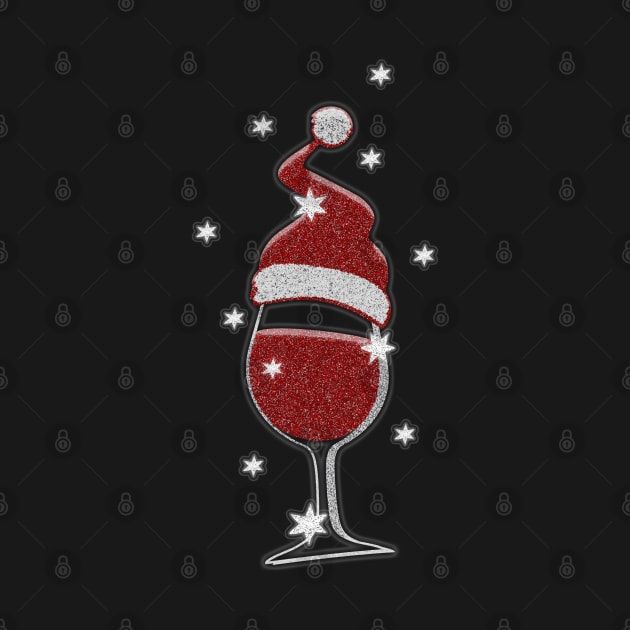 Christmas Wine Glass by SandraKC