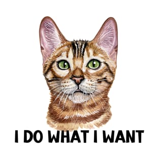 DO WHAT I WANT | Girl Cat | Baby Cat | Cartoon Cat | Cat Man T-Shirt