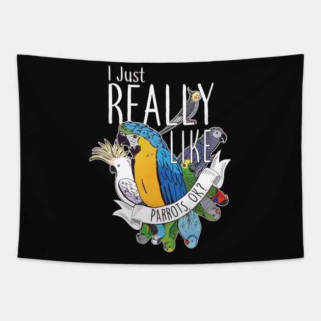 I Just Really Like Parrots, OK? Tapestry by Psitta