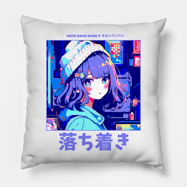 Y2K Aesthetic Harajuku Anime Girl Pillow by Neon Bang Bang