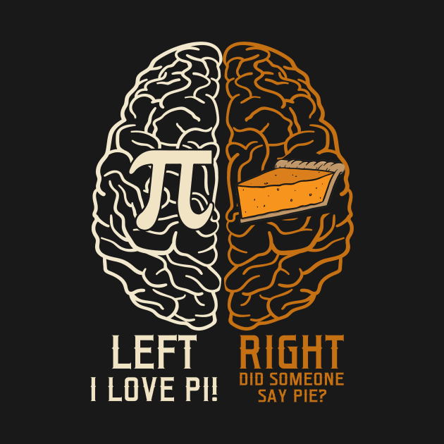 Left vs. Right Brain Pie Pi Day by Dunnhlpp